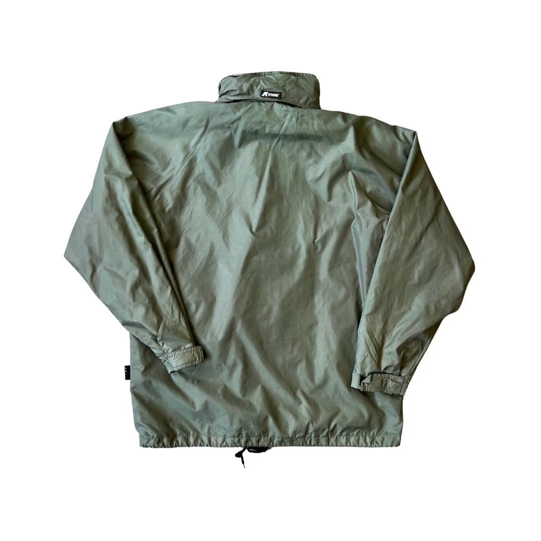 Size Medium K-Way Green Rain Proof Jacket