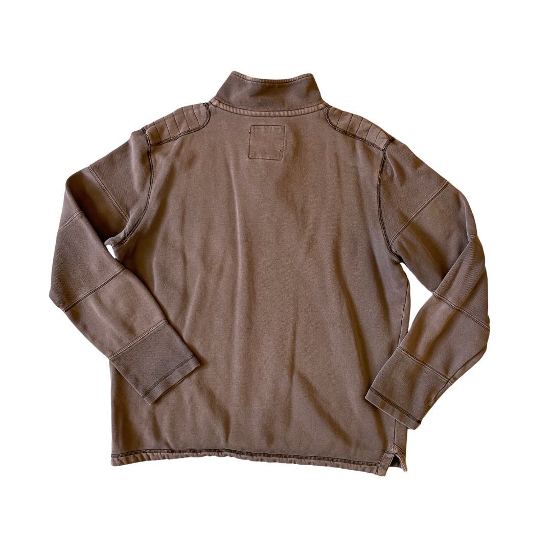 Size Large North Coast 1/4 Zip Brown Sweatshirt