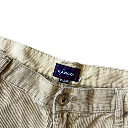 38W 32L Kangol Beige Corduroy Trousers