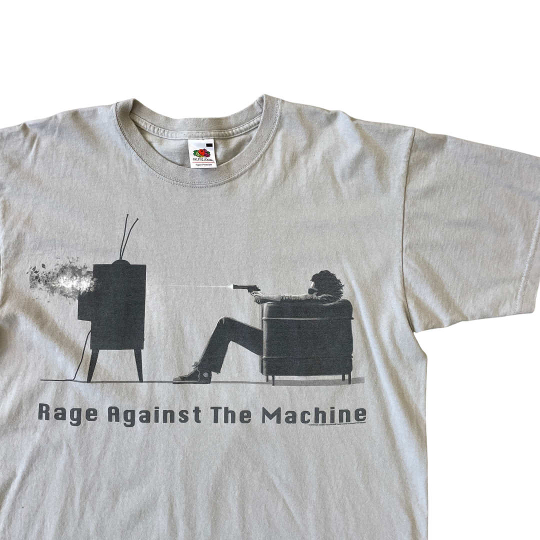 Size Medium Rage Against The Machine Grey Graphic T-Shirt