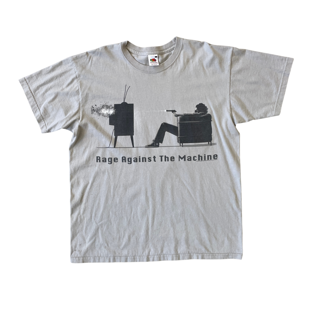 Size Medium Rage Against The Machine Grey Graphic T-Shirt