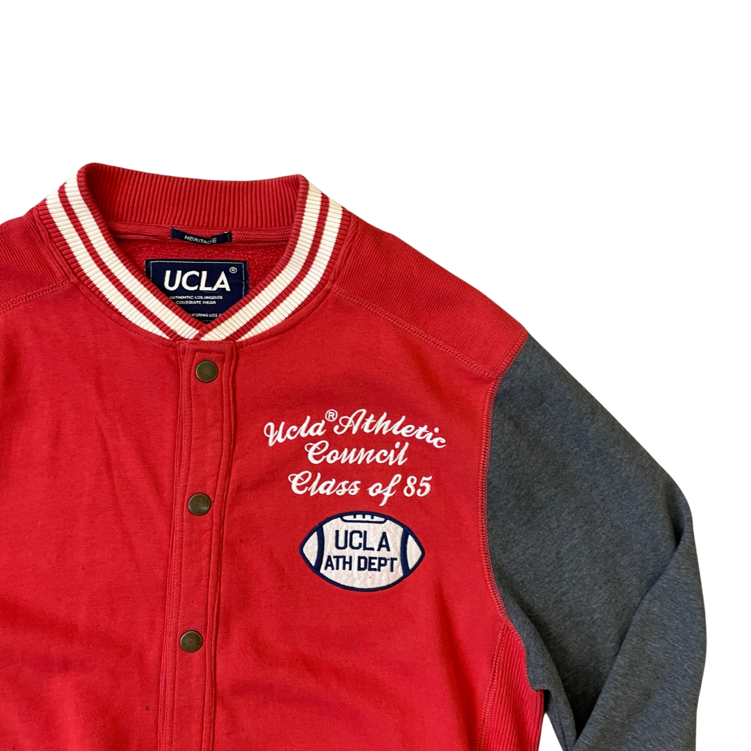 Size Large UCLA Red/Grey Jersey Jacket