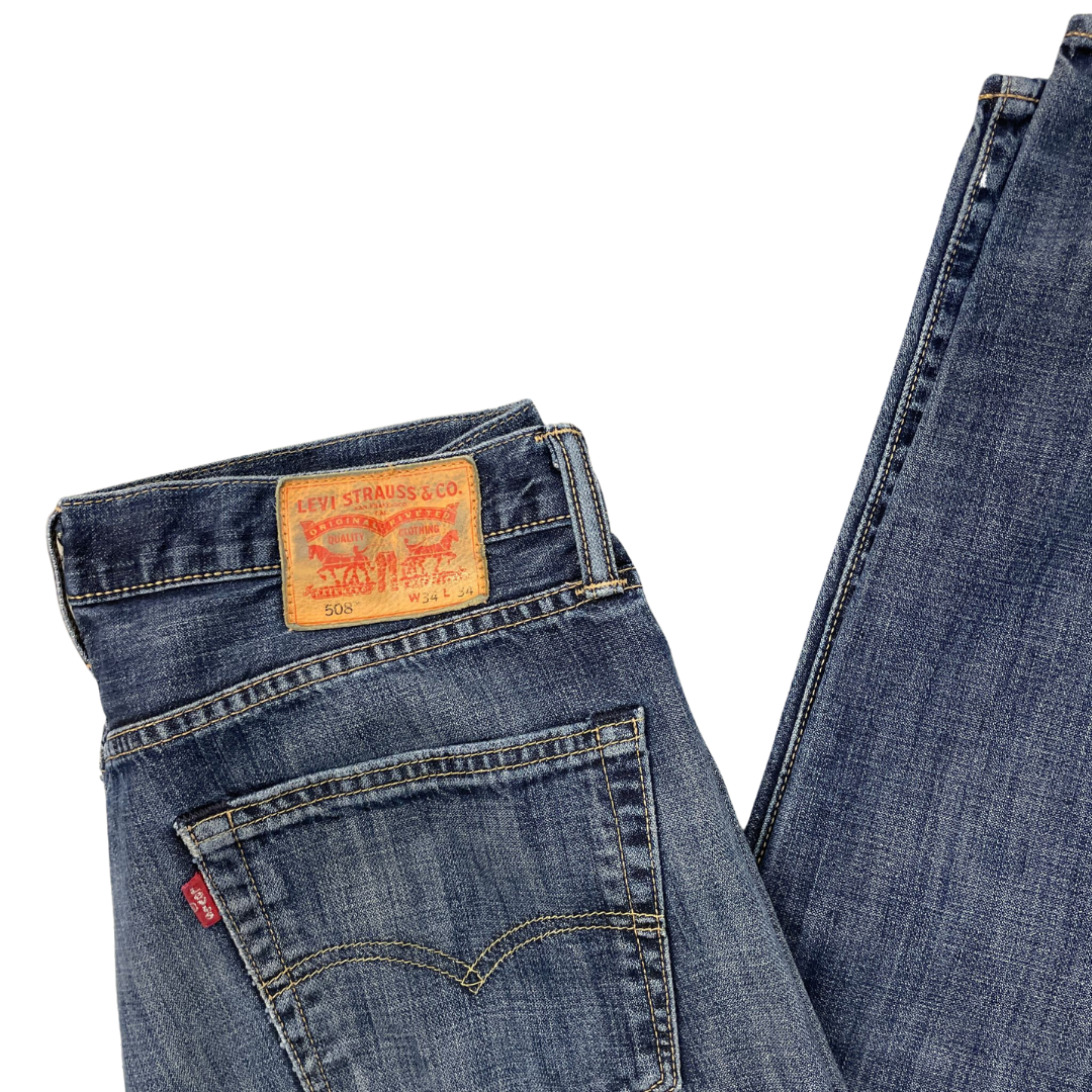34W 34L Levi s 508 Blue Denim Jeans gullygarms