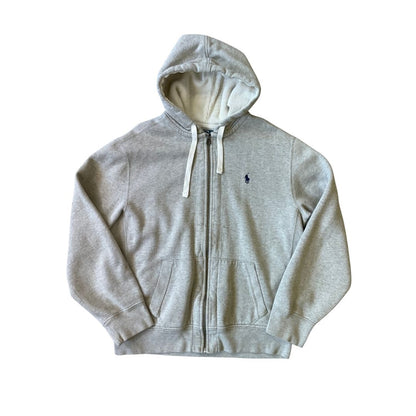 Size Large Ralph Lauren Grey Zip-Up Hoodie