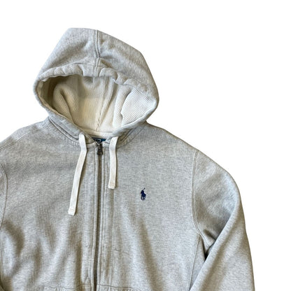 Size Large Ralph Lauren Grey Zip-Up Hoodie