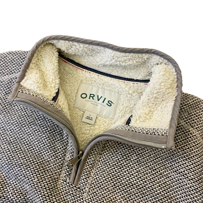 Size Large Orvis 1/4 Zip Grey Sweatshirt