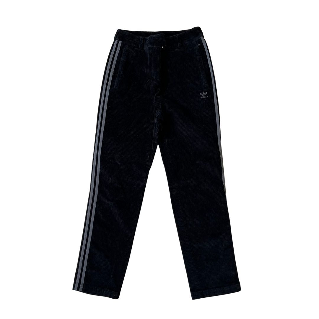 Women's Small 28W 30L Adidas Black Corduroy Trousers