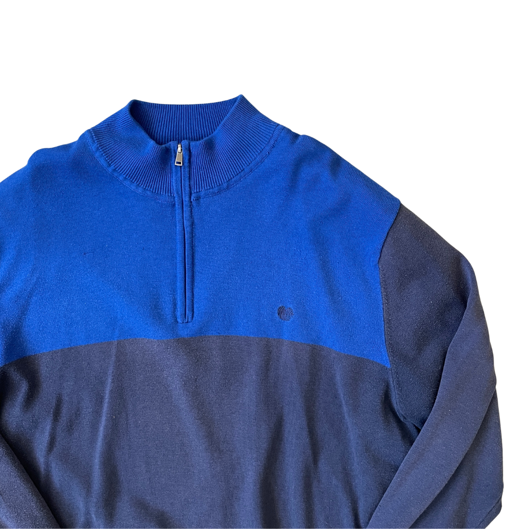 Size 2XL Blue 1/4 Zip Jumper