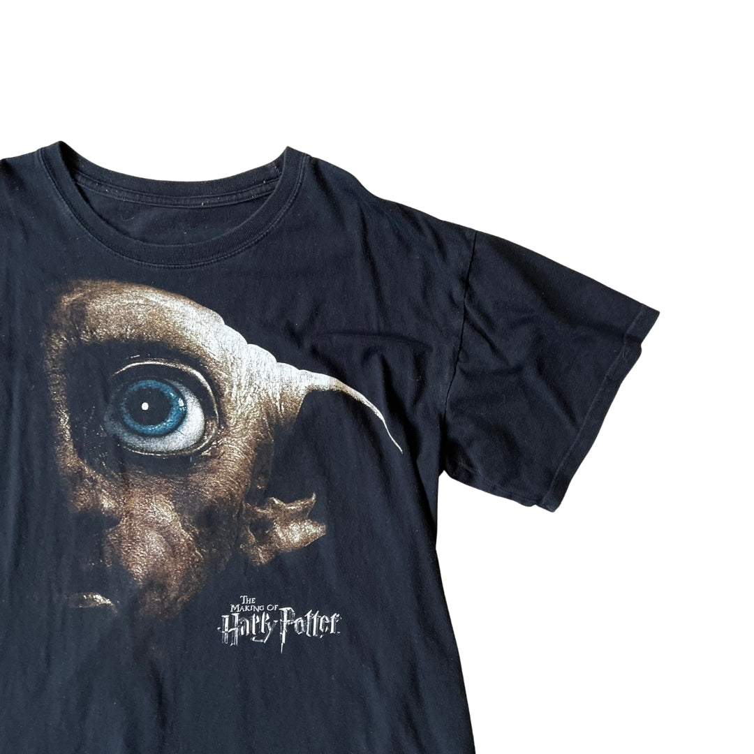 Size Large Dobby Harry Potter Black T-Shirt