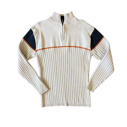 Size Medium Angelo Litrico Cream 1/4 Zip Knit