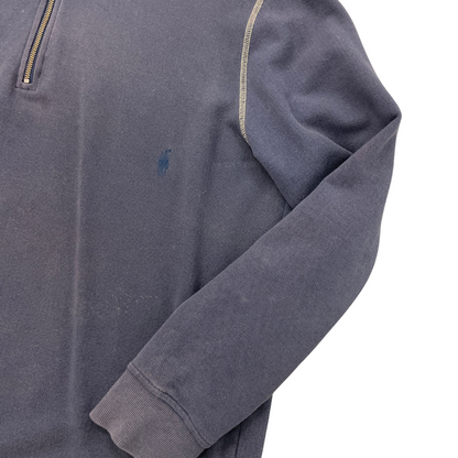 Size XL Haggar 1/4 Zip Navy Sweatshirt