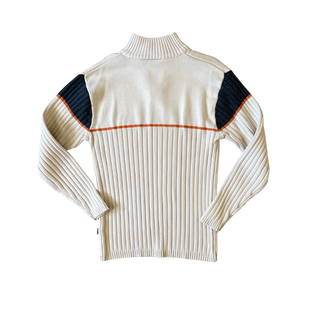 Size Medium Angelo Litrico Cream 1/4 Zip Knit