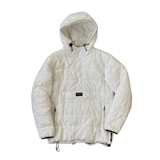 Size Small Nicce 1/4 Zip White Puffer Coat