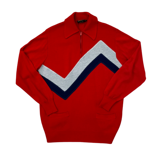 Size Small Roberto Carlo 1/4 Zip Red Jumper