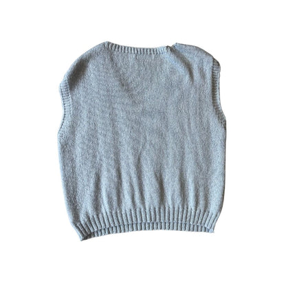 Women's Medium Luisa Ricci Blue Knit Vest