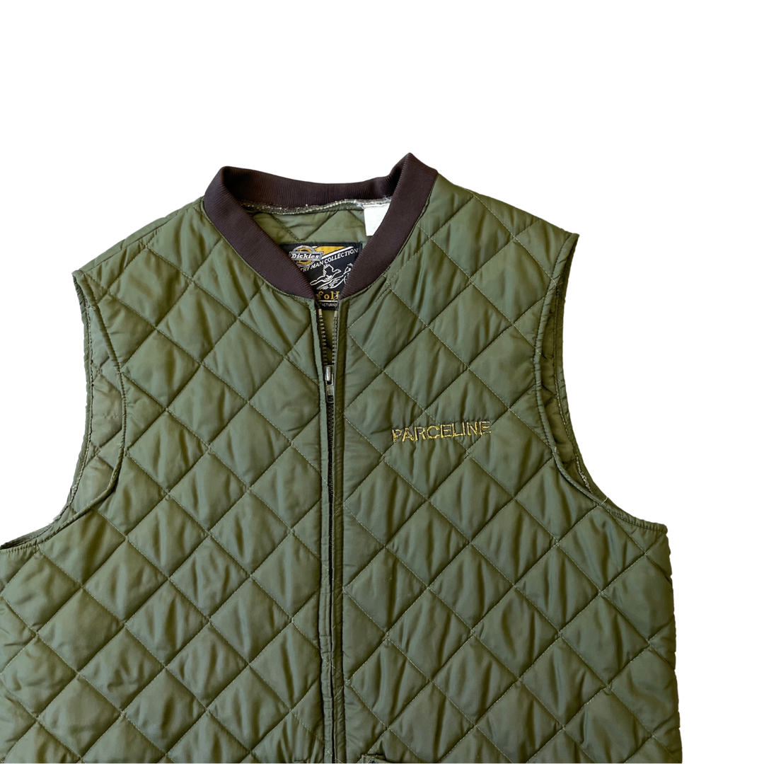 Size Large Dickies Quilted Green Gilet