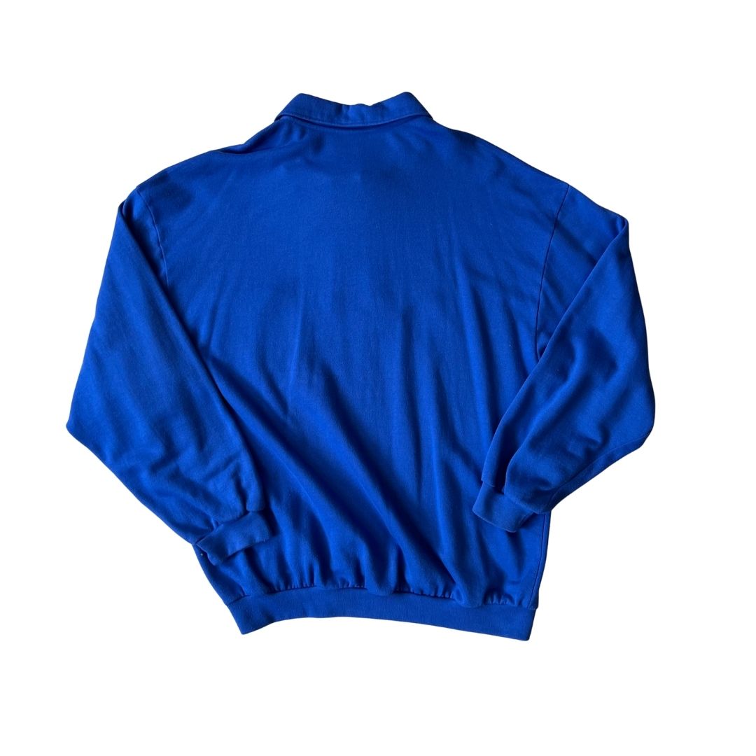 Size XXL Blue 1/4 Zip Sweatshirt