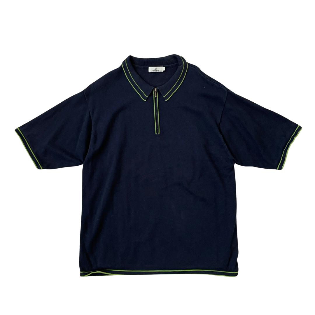 Size Large IQ Navy 1/4 Zip Knit