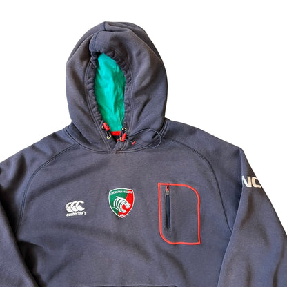 Size XL Leicester Tigers Navy Hoodie