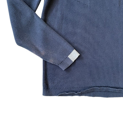 Size Large Hugo Boss 1/4 Zip Blue Knit