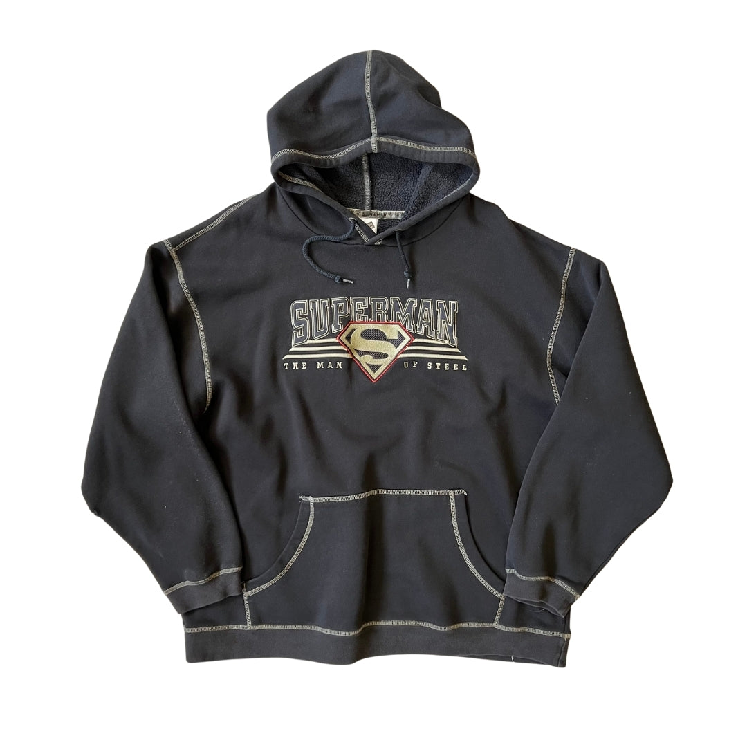 Size Large Warner Bros Superman Black Hoodie