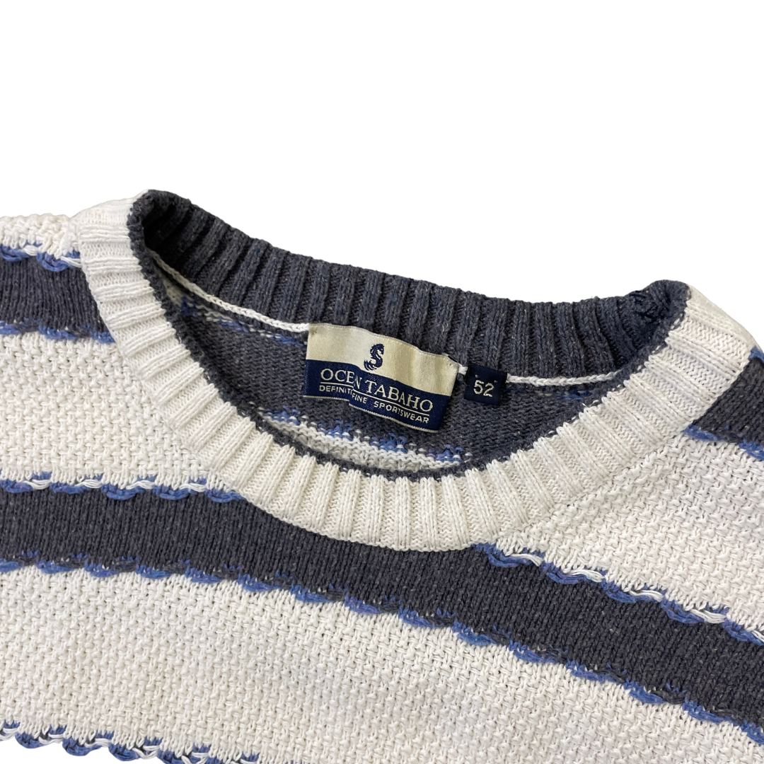 Size Medium Ocean Tabaho Striped Jumper