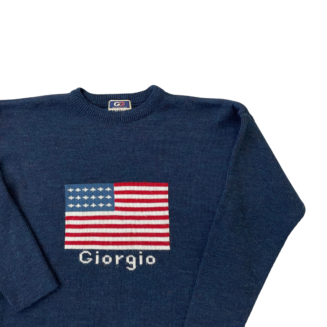 Size XL Giorgio Navy Knit Jumper