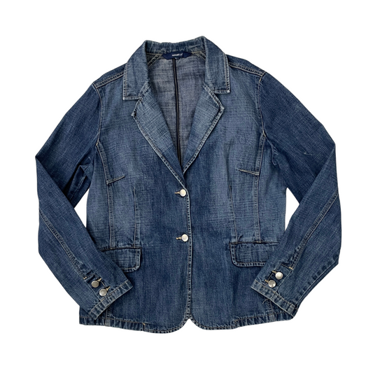 Women's Large Blue Blazer Denim Jacket